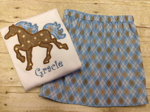 Personalized Girls Horse Shirt