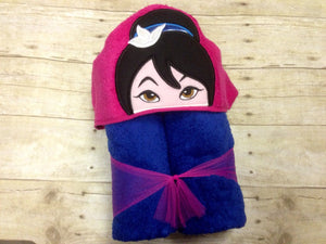 Mulan Inspired Hooded Towel