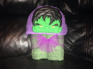 Hulk Inspired Hooded Towel