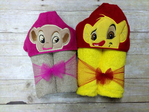 Girl Lion Hooded Towel