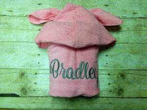 3D Rabbit Hooded Towel