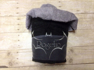 Block Bat Superhero Hooded Towel