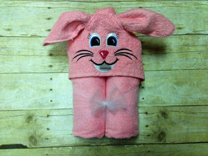 3D Rabbit Hooded Towel