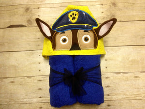 Cop/ Police Officer Hooded Towel