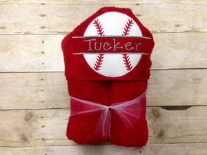 Baseball Hooded Towel