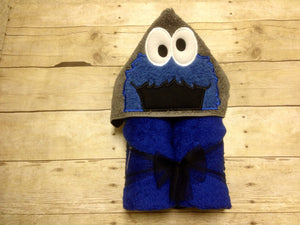 Blue Monster Hooded Towel