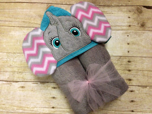 3D Elephant Hooded Towel