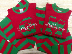 Santa Christmas Pajamas Matching Family Personalized