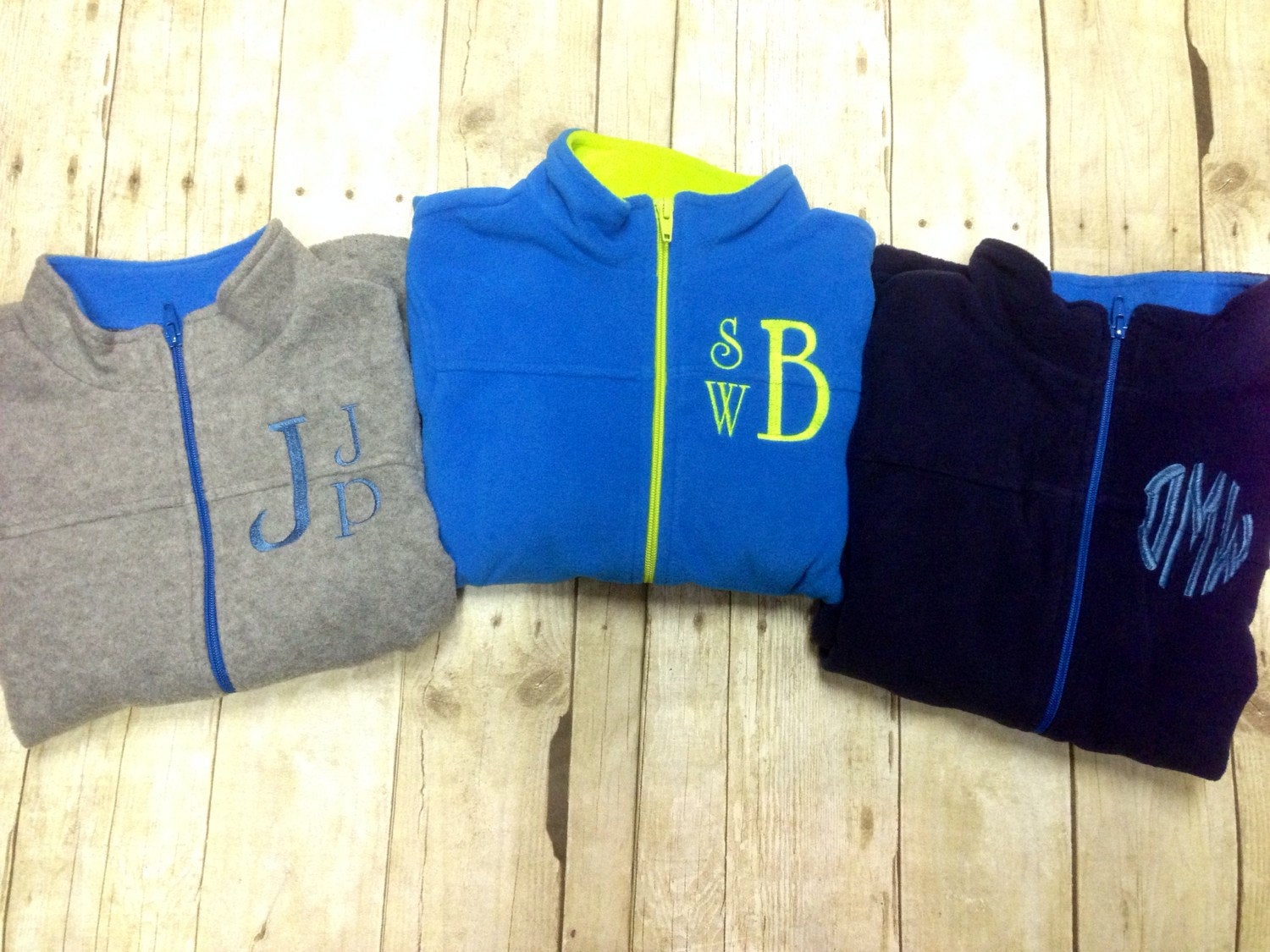 Monogrammed Fleece Jacket {Royal Blue}