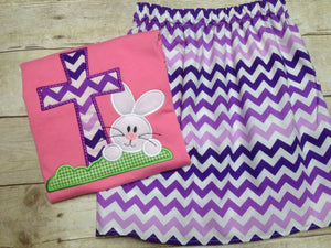 Girls Pink and Purple Easter Outfit